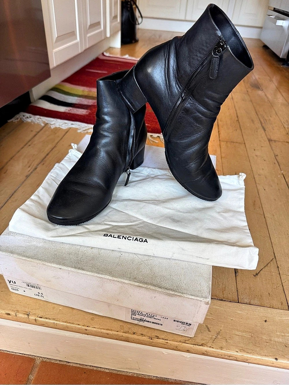 Balenciaga leather boots in Black 39.5